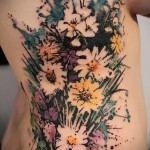virágcsokor - tetoválás akvarell fotó