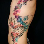 Derijabl - tetoválás akvarell fotó