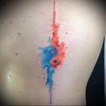 yin -yang - tetoválás akvarell fotó