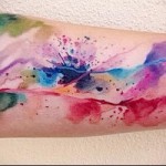 folt különböző színű festékek - tetoválás akvarell fotó
