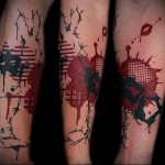 folt a kezén - tetoválás akvarell fotó