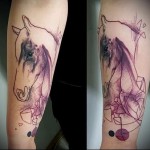 ló - tetoválás akvarell fotó