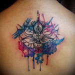 mandala - lótusz - tetoválás akvarell fotó