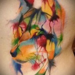 róka arc - tetoválás akvarell fotó