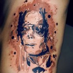 férfi szemüveg - tetoválás akvarell fotó