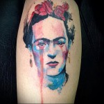 lány portréja - tetoválás akvarell fotó