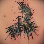 madár szárnyak repülés közben - akvarell tetoválás fotó