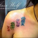 tarka kutyák - tetoválás akvarell fotó