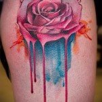 rózsa - tetoválás akvarell fotó