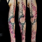 ujjú lány - tetoválás akvarell fotó