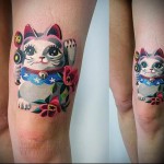 vicces macska - tetoválás akvarell fotó