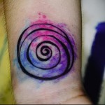 spirál a csuklón - tetoválás akvarell fotó