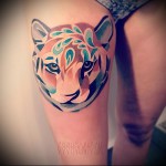 tigris a lábán - tetoválás akvarell fotó