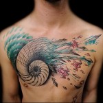 teknősök és csigák - tetoválás akvarell fotó