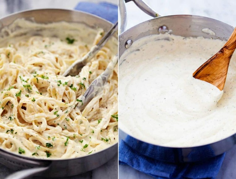 Klasický recept na omáčku Alfredo so smotanou a parmezánom