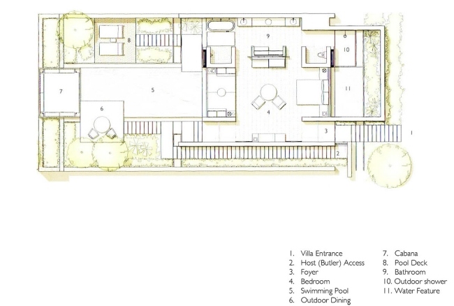 uluwatu prázdniny domy bali indonézia plán
