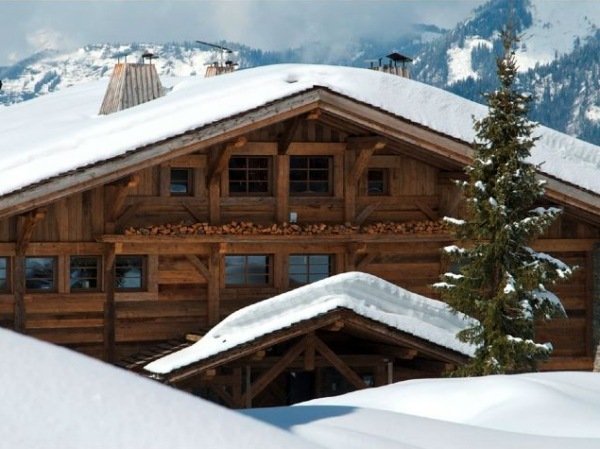 Alpská rustikálna horská chata Alpská chata rustikálne zariadenie