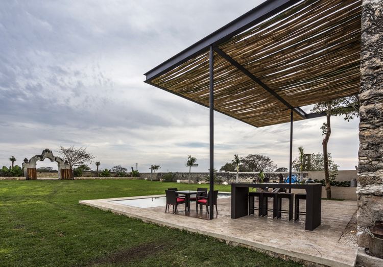 stará nová hazienda terasa zastrešenie bazéna