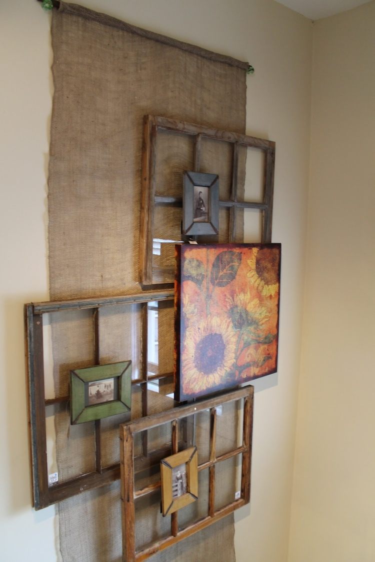 stará-okenná-dekorácia-okenná-rámová-obrazová-rámová-obrazová-vrecovina-ľanová-nástenná dekorácia