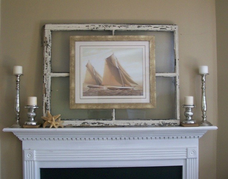 stará-okenná-dekorácia-komín-obrázok-námorná-svietnik-hviezdica