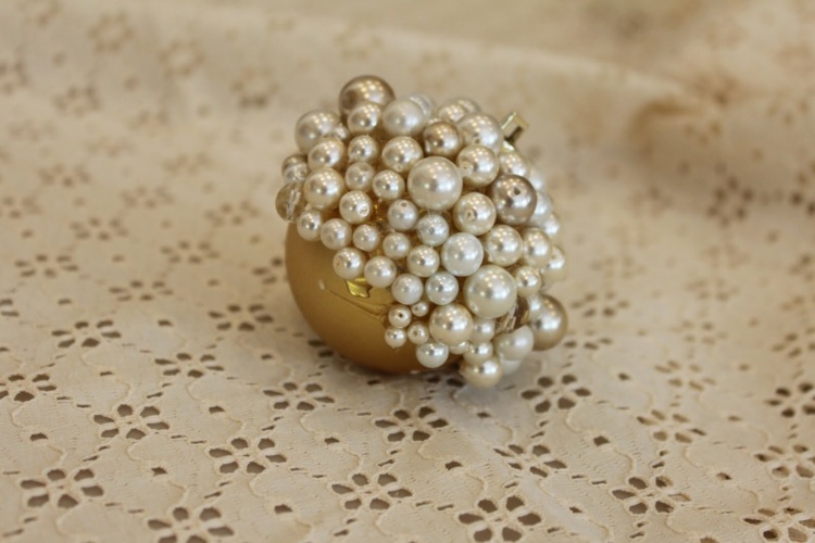 nápady na remeslá v štýle deco okoreniť staré vianočné gule šik