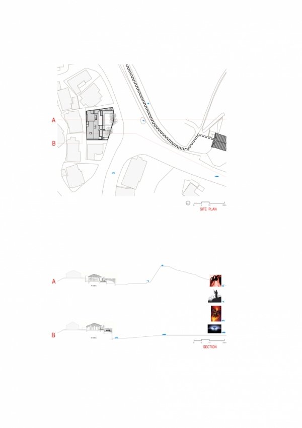 prierez starého domu prerobeného architektúrou moohoi