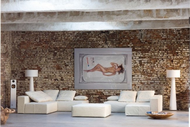 obývacia izba biela moderná rekonštrukcia bytu v düsseldorfe