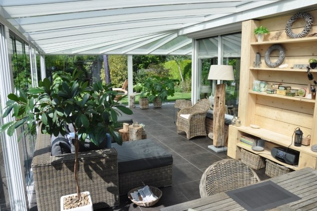 Dizajnová strešná krytina-alu ochrana proti vetru-slnko gartenhaus-gmbh Hliníková strešná krytina, ochrana pred vetrom, slnkom a dažďom