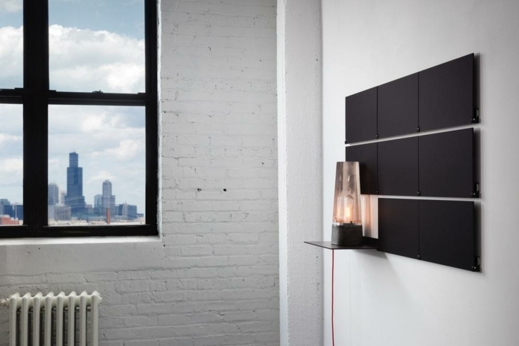 hliníková polica s praktickým dizajnom jazerných studní čierny modelový lampáš