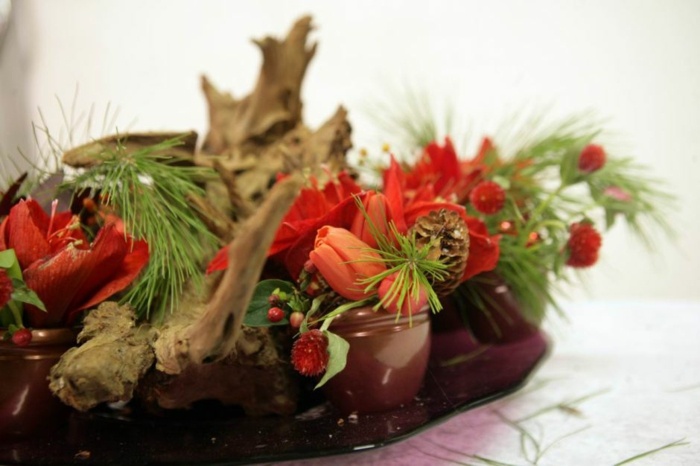 Vianočné dekorácie kvety nápady na stôl amaryllis Flowers amarylisuje nápady na stôl aranžmány