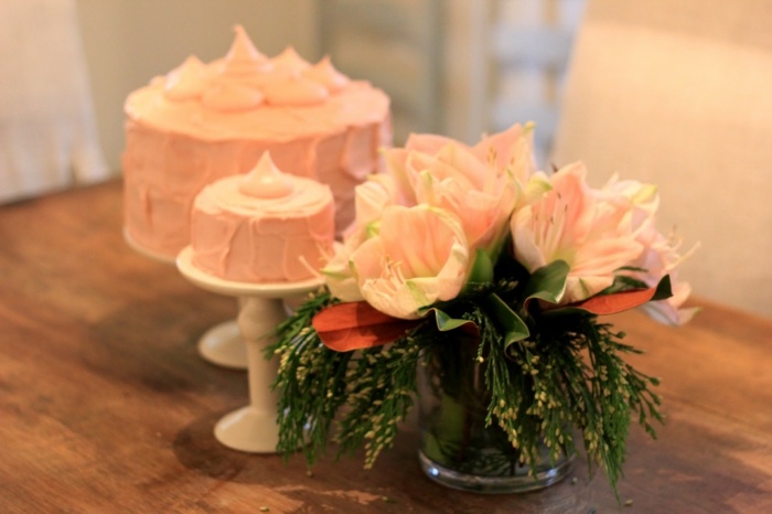 ružový amarylisový stôl aranžujúci kvetinové úpravy Stolné kvetinové úpravy Amaryllis usporiadajú nápady