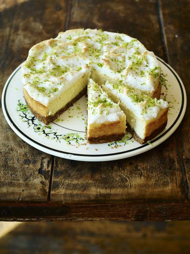 americký-tvarohový koláč-recept-jamie-oliver-limetka-na rýchle pečenie-citrusové ovocie-exotické pusinky