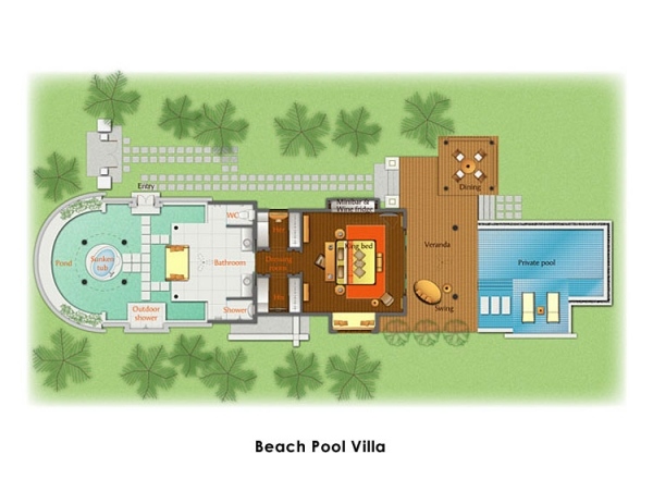 Distribúcia vil Anantara Kihavah Poloha vily Anantara Kihavah