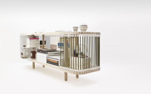 Polit Club Sandwich dizajn príborníka bukové drevo polit