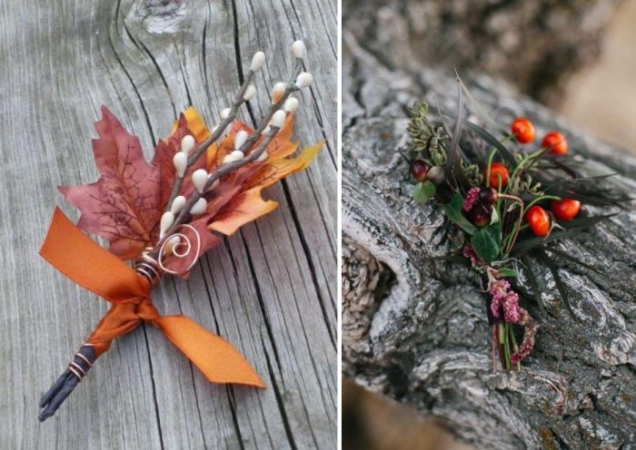 Boutonniere pre ženícha bobule a listy na jesennú svadbu boutonniere-ženích-šperky-jeseň-svadba-bobule-aranžmán