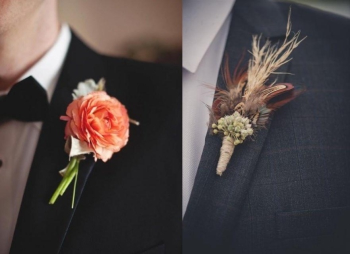 Uši pšenice ako ozdoba klopy boutonniere-ženícha na jeseň Uši pšenice-boutonniere-ženích-klopa-šperky-jeseň-svadba-Bow-Kravaty