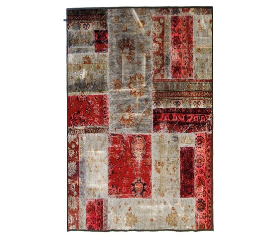 dizajnové koberce moderný orient patchwork vzor kymo červený dizajnové koberce moderný orientálny vzor kymo červený