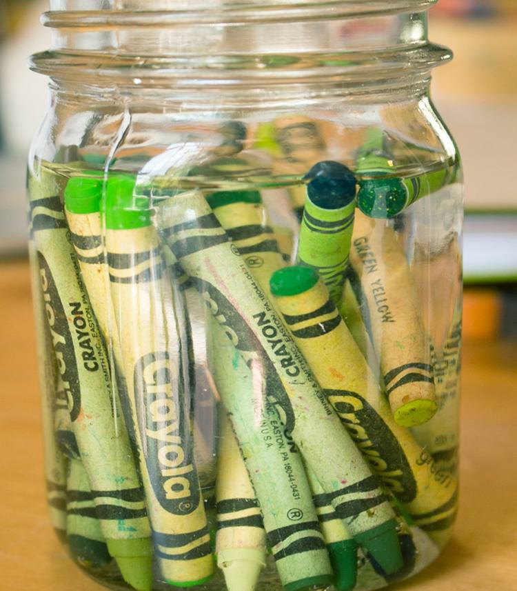 Tvorba pastelkami Apple tinker pastelka-dekorácia okna-jeseň-nápad