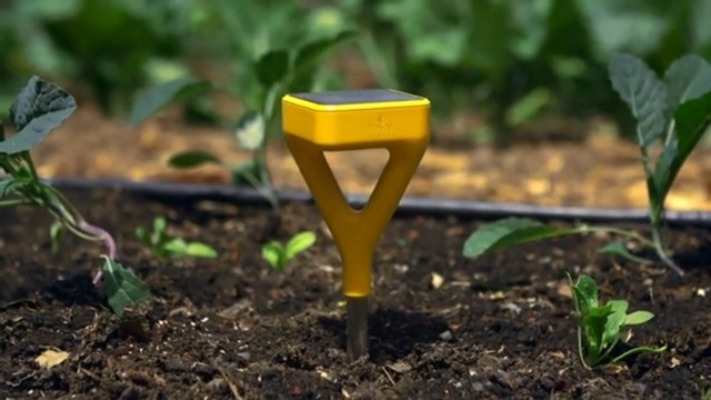 edyn žltá slnečná energia záhradný senzor zavlažovací systém moderný