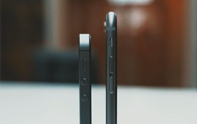 Bočný pohľad na iPhone