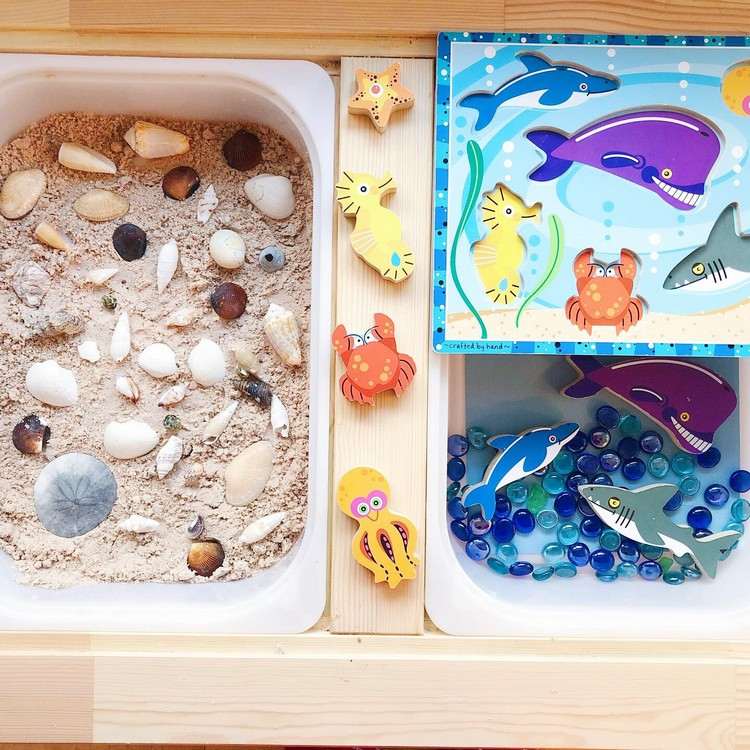 Nápady na prácu z domova s ​​pieskom a mušľami a sklenenými korálkami