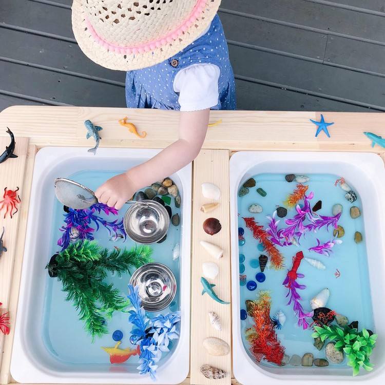 Práca doma s deťmi a nápad na hru s hracím stolom z Ikea