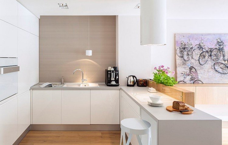 Dosky-kuchyňa-nápady-svetlo sivá-biela-čelá-drevo-zadná stena