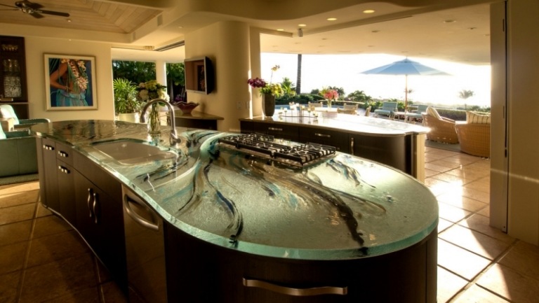 Dosky-Kuchyňa-Sklo-Nápady-Ostrov varenia-Tipy