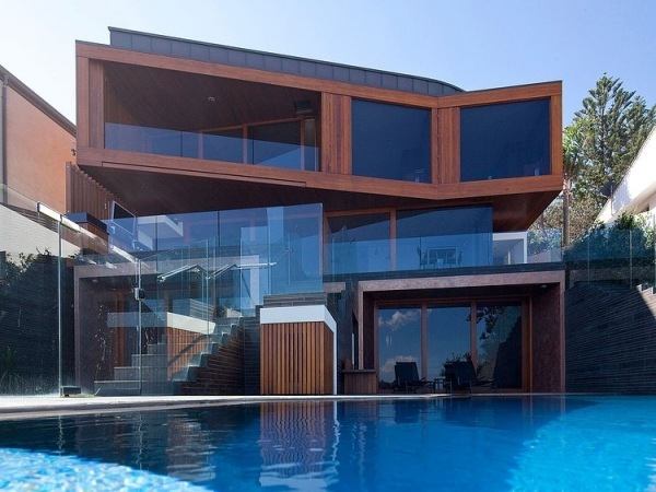 dom minimalistická architektúra dizajn trendový bazén pobrežie budova minimalistická architektúra interiérový dizajn moderné kúpalisko pobrežie