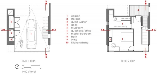 Pôdorysný pohľad na montovaný dom, garáž, pôdorys Naplánujte si pôdorys garáže nad balkónmi