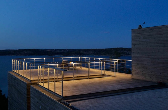 Svetelný večer krásny výhľad na prírodu