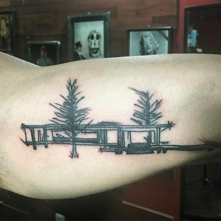 tetovanie-motívy-architektúra-dom-dizajn-minimalistické-stromy-skica