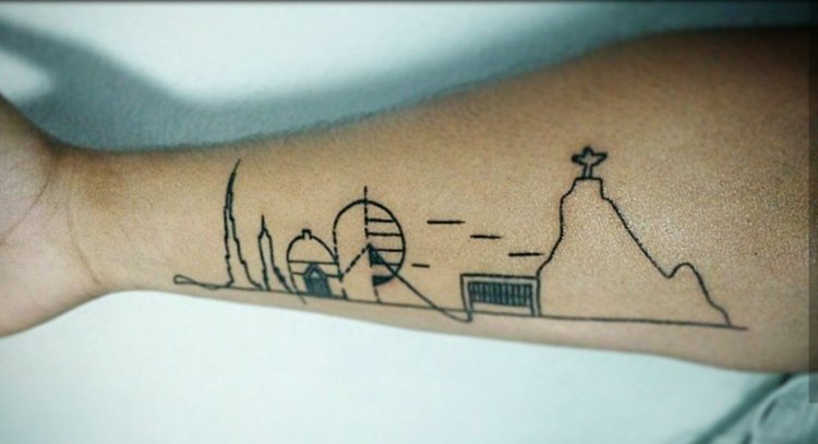 tetovanie-motívy-architektúra-orientačné body-rio-janeiro-londýn-ruské kolo