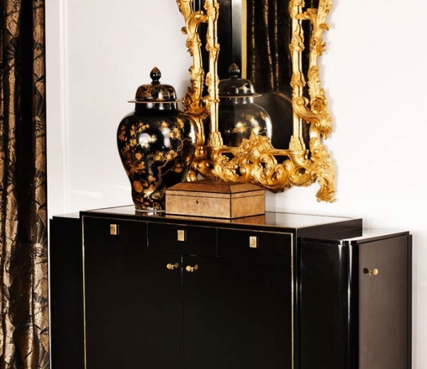 Rám zrkadla Artdeco v zlatom vzhľade Zrkadlový rám Art Deco v zlatom vzhľade